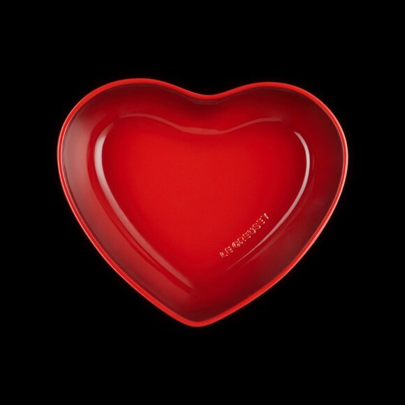 Le Creuset Other - Le Creuset Stoneware Seoul 22 oz 650 ml Sphere Heart Bowl Cerise Cherry Red NEW
